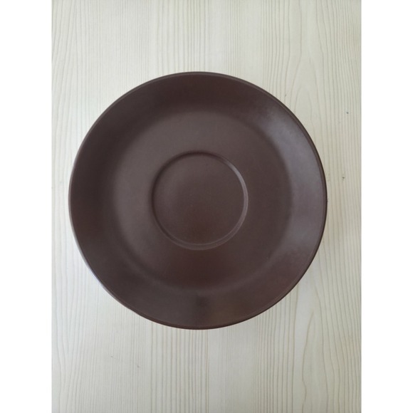 WOOD & SONS WELLESLEY BURSLEM ENGLAND Brown Saucers Set of 4 - Picture 2 of 4
